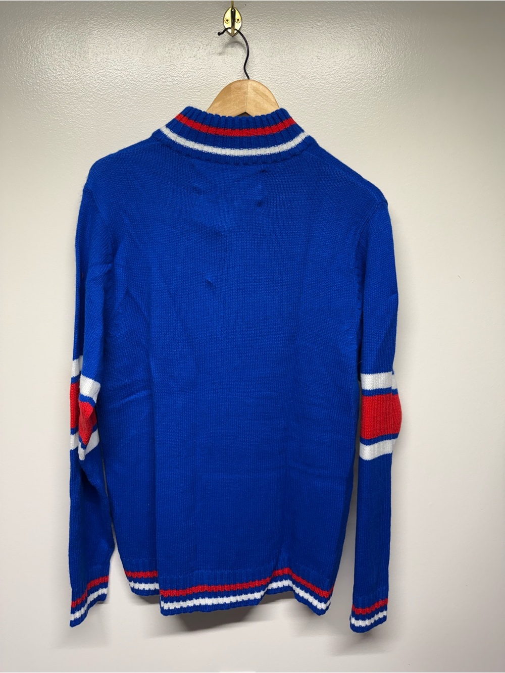 New York Rangers Blue Half-Zip Team Sweater - Picture 3 of 3